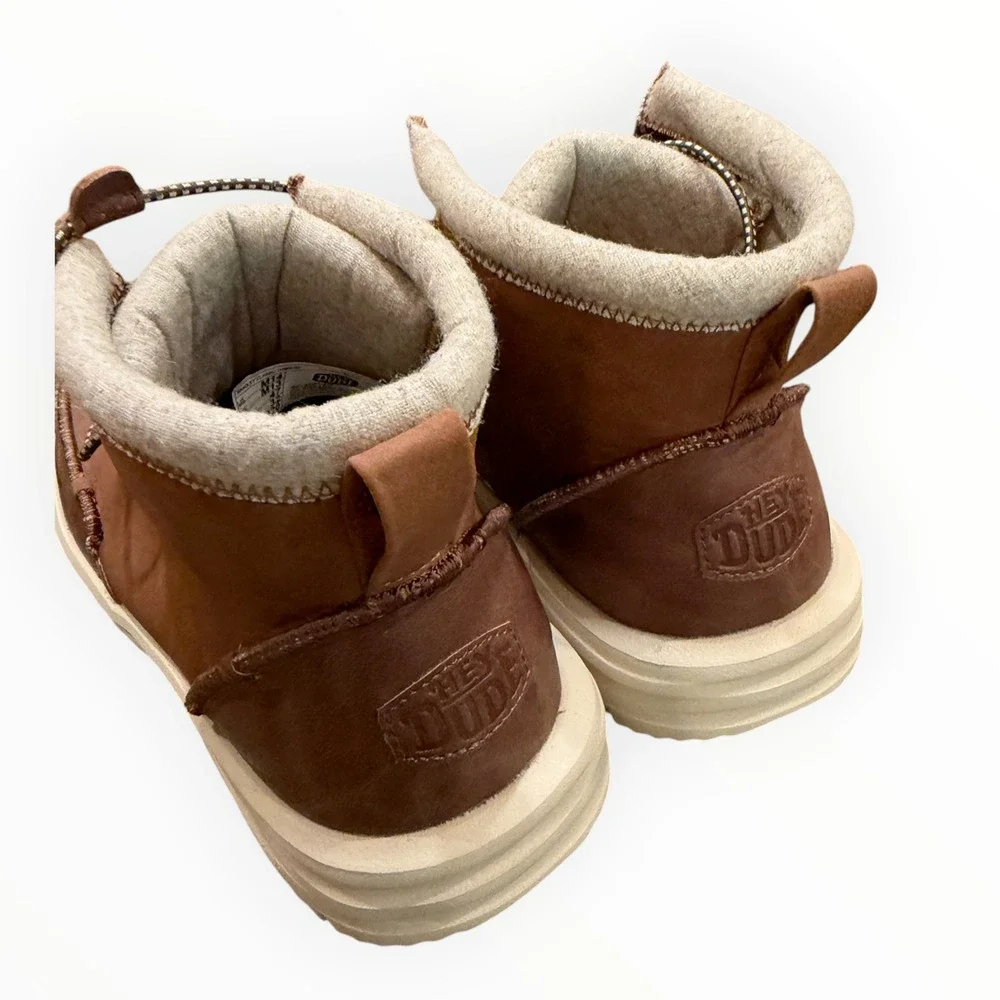 Heydude Bradley Classic Tumbled Boots Men Size 14 Brown New Lightweight Moc Toe